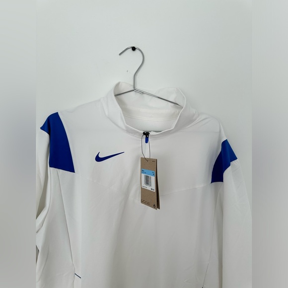NWT Nike Jacket Mens White Football Coach Sideline Vented 1/4 Zip - Picture 1 of 5